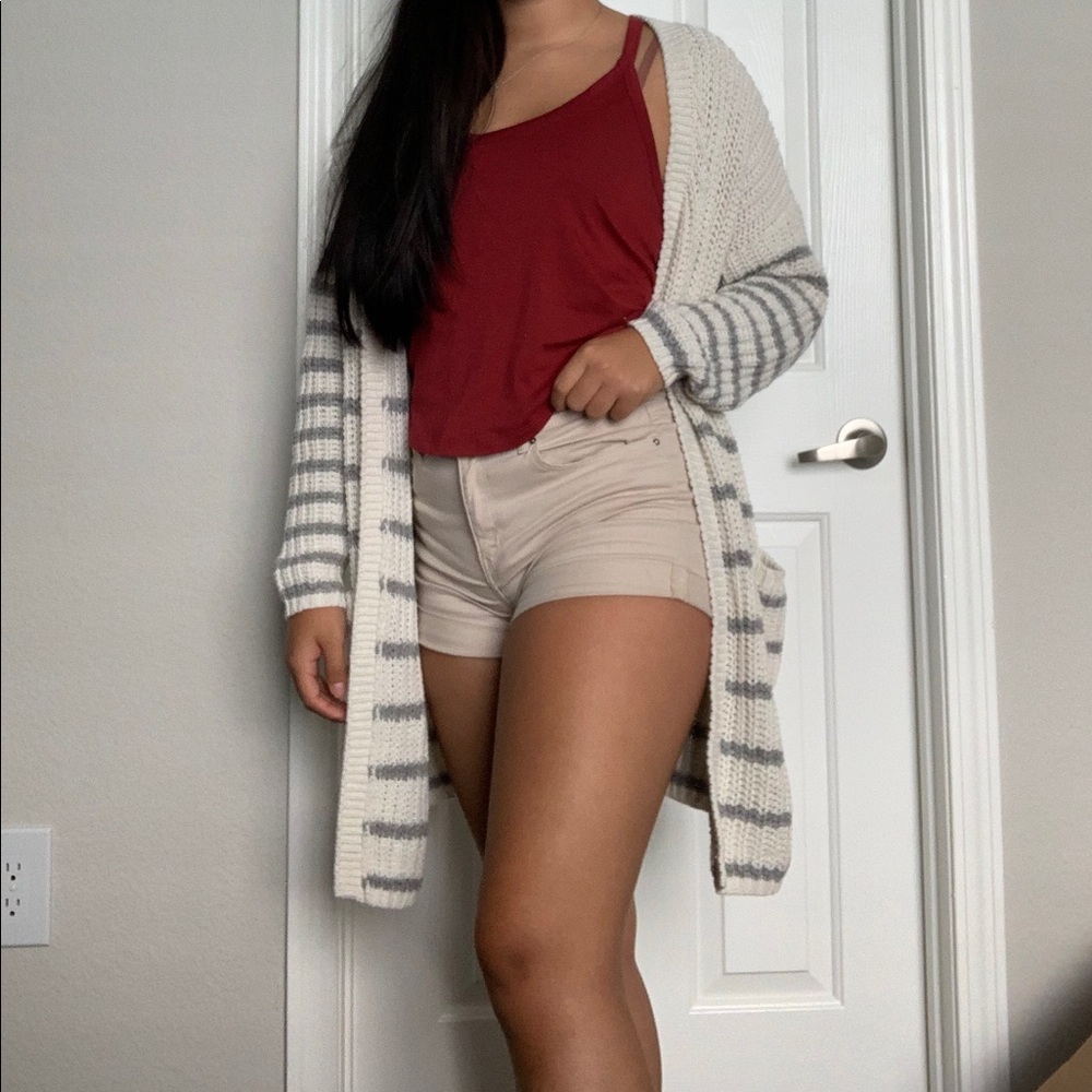 Mid-thigh lengthen cardigan